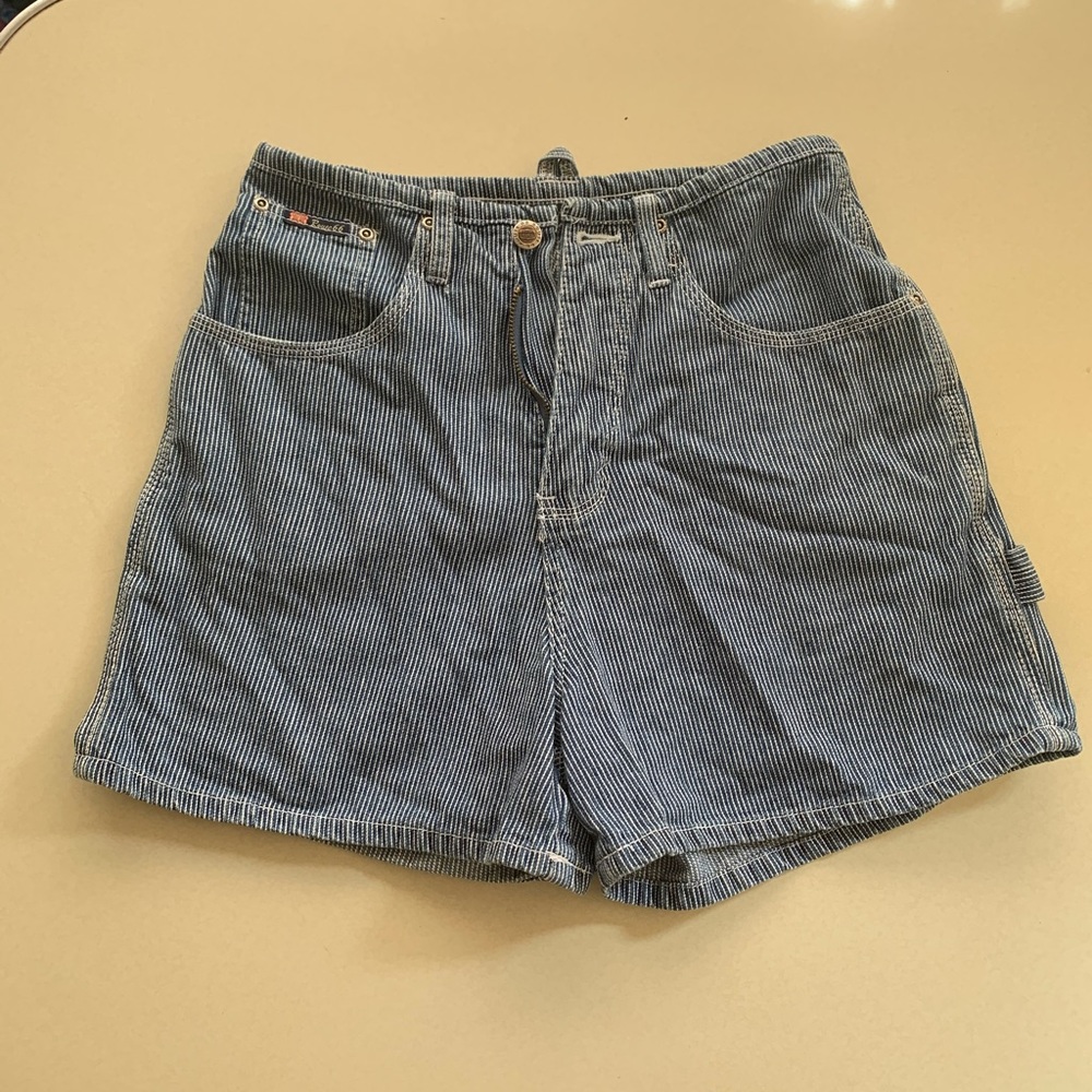 Route 66 high waist striped shorts
